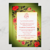 Invitation Ganesh Chaturthi Puja Floral (Devant / Derrière)