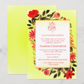 Invitation Ganesh Chaturthi Puja Floral (Devant / Derrière)