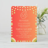 Invitation Ganesh Chaturthi Puja Floral (Debout devant)