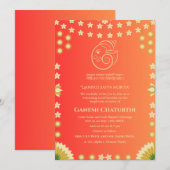 Invitation Ganesh Chaturthi Puja Floral (Devant / Derrière)