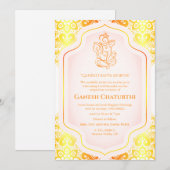 Invitation Ganesh Chaturthi Puja Golden (Devant / Derrière)