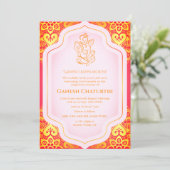 Invitation Ganesh Chaturthi Puja Golden (Debout devant)