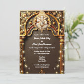 Invitation Ganesh or indien lumières hindou traditionnelles (Debout devant)