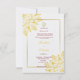 Invitation Ganesha pour mariage hindou indien