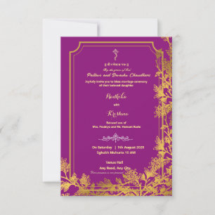 Invitation Ganesha pour mariage hindou indien