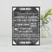 Invitation Gangsters en tableau de bord et fêtards (Debout devant)