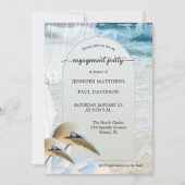 Invitation Gannet Beach QR Code Partie d'engagement (Devant)