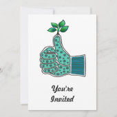 Invitation Gant de jardinage de pouce vert (Devant)