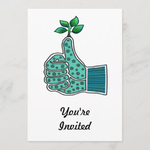 Invitation Gant de jardinage de pouce vert