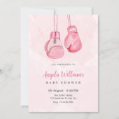 Invitation Gants de boxe roses  (Devant)