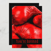 Invitation Gants de boxe Style de broyage (Devant / Derrière)
