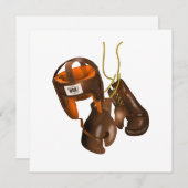 Invitation Gants et casque de boxe vintages (Devant / Derrière)