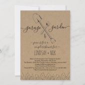 Invitation Garage & Jardin Mariée / Douche pour couple (Devant)