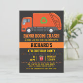 Invitation Garbage Truck à thème enfants Amusement fête d'ann (Debout devant)