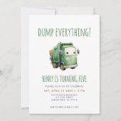 Invitation Garbage Truck Birthday (Devant)