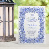 Invitation Garçon 1er anniversaire Fleur sauvage Floral