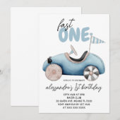 Invitation Garçon 1er Anniversaire Rapide  (Devant / Derrière)