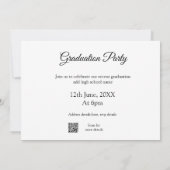 Invitation garçon ajouter le nom date année texte QR fête de (Dos)