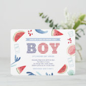 Invitation Garçon America Baby Shower Jack et Jill (Debout devant)