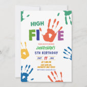 Invitation Garçon Anniversaire High Five (Devant)