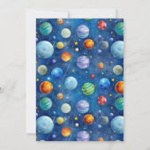 Invitation Garçon astronaute de fusée, 3e anniversaire (Dos)