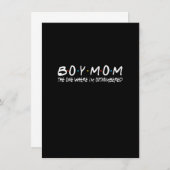 Invitation Garçon avec maman Celui où je suis surpassé en nom (Devant / Derrière)