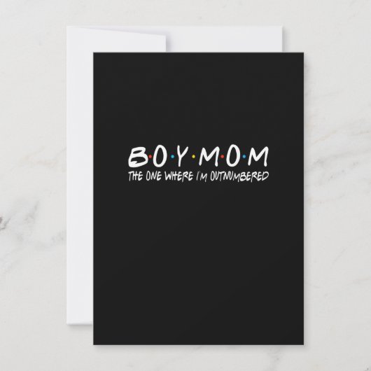 Invitation Garçon avec maman Celui où je suis surpassé en nom (Devant)