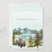 Invitation Garçon Aventure de Forêt Fête d'Anniversaire Ours (Dos)