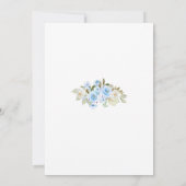 Invitation Garçon Baby shower Bleu (Dos)