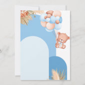 Invitation Garçon Boho Arche Teddy Bear Bearly Wait Baby Show (Dos)