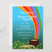 Invitation Garçon célébrant l'anniversaire le jour de la Sain (Dos)