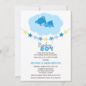 Invitation Garçon couchant ours en peluche Ours dans le Baby (Devant)