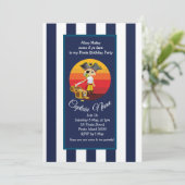 Invitation Garçon crâne pirate épées (Debout devant)