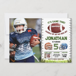 Invitation Garçon d'anniversaire de football