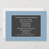 Invitation Garçon de baby shower de Patchwork Fleur de Lis (Dos)