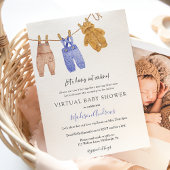 Invitation Garçon de Baby shower virtuel