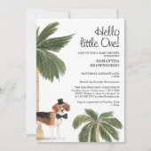 Invitation Garçon de Bébé Fête Prénatale Bohème Chien Beagle (Devant)
