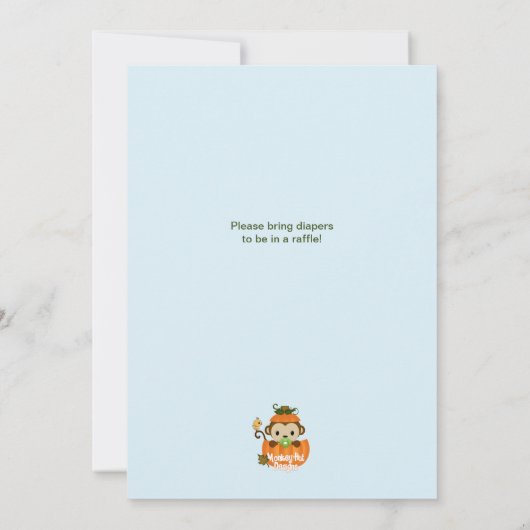 Invitation GARÇON de citrouille d'automne d'invitation de (Dos)