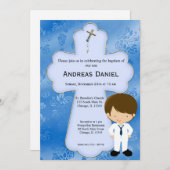 Invitation Garçon de communion croisée (Devant / Derrière)