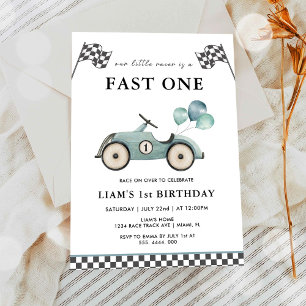Invitation Garçon de course rapide 1er anniversaire