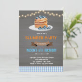 Invitation garçon de crêpe sommeil anniversaire (Debout devant)