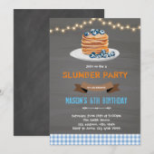 Invitation garçon de crêpe sommeil anniversaire (Devant / Derrière)