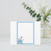 Invitation Garçon de frontière de bébé (Debout devant)