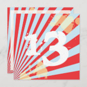 Invitation Garçon de l'adolescence de l'invitation | de fête (Devant / Derrière)