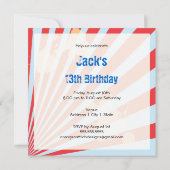 Invitation Garçon de l'adolescence de l'invitation | de fête (Dos)