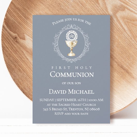 Invitation garçon de première communion