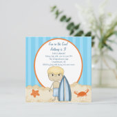 Invitation Garçon de surfer à l'invitation d'anniversaire de (Debout devant)