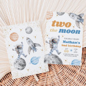 Invitation Garçon Deux la Lune Anniversaire