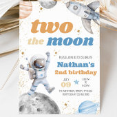 Invitation Garçon Deux la Lune Anniversaire