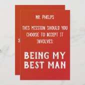 Invitation Garçon d'honneur (Devant / Derrière)